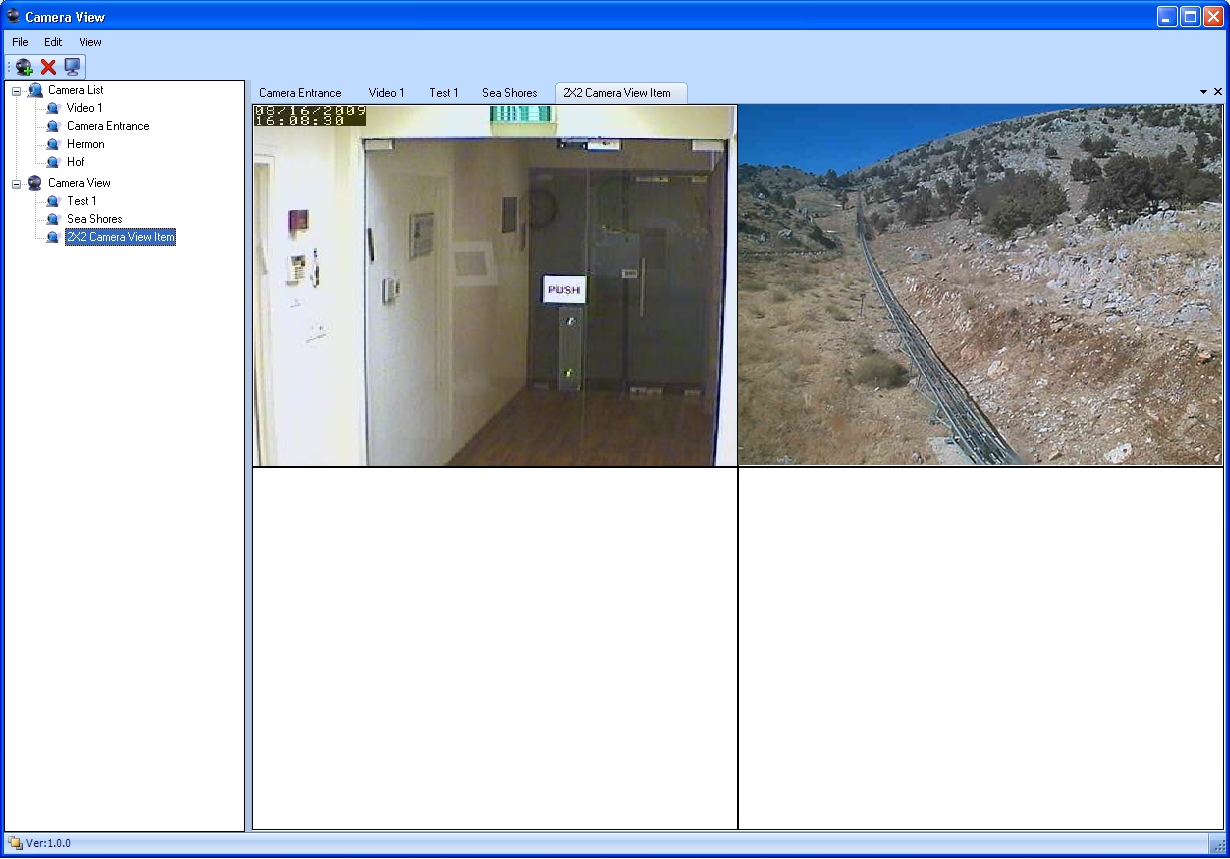 Envitech Europe Envidas Ultimate Camera View Reflecting 2 live video images, one from the outside of a CEM/AQM station and one from the inside of another CEM/AQM site