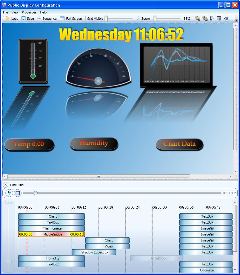 Envitech Europe Triple-D Time Panel Example. Pay attention that the time panel field exists in the lower part of the picture